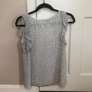 H&M top ruffle sleeve